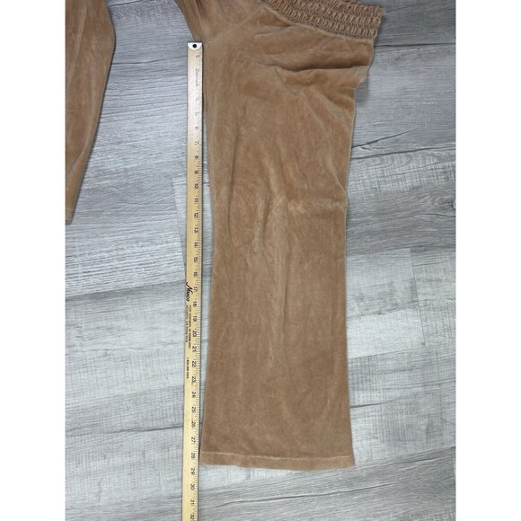 Vtg Juicy Couture Sweatpants Womens S Brown Velour Pocket Y2K Vintage Wide Leg R - Picture 8 of 13